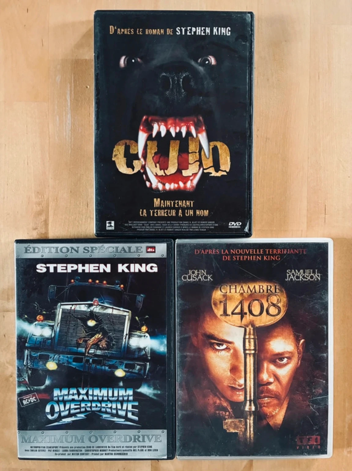 Lot 3 DVD cultes Stephen King.